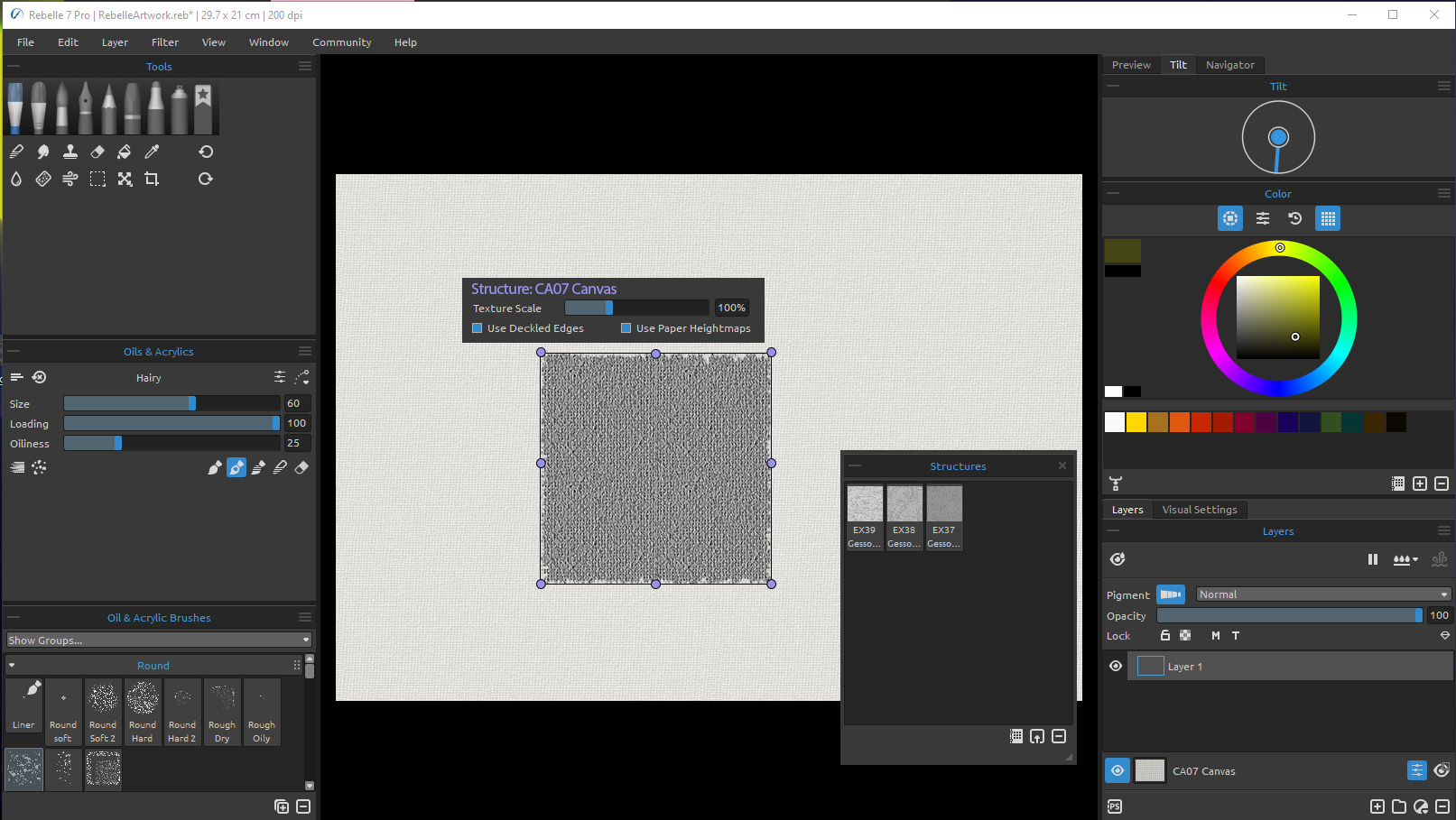 Add the use of tileble canvas textures to structures Fl