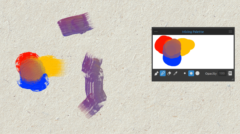 Mixing palette and loading colors Rebelle Ideas & Featu